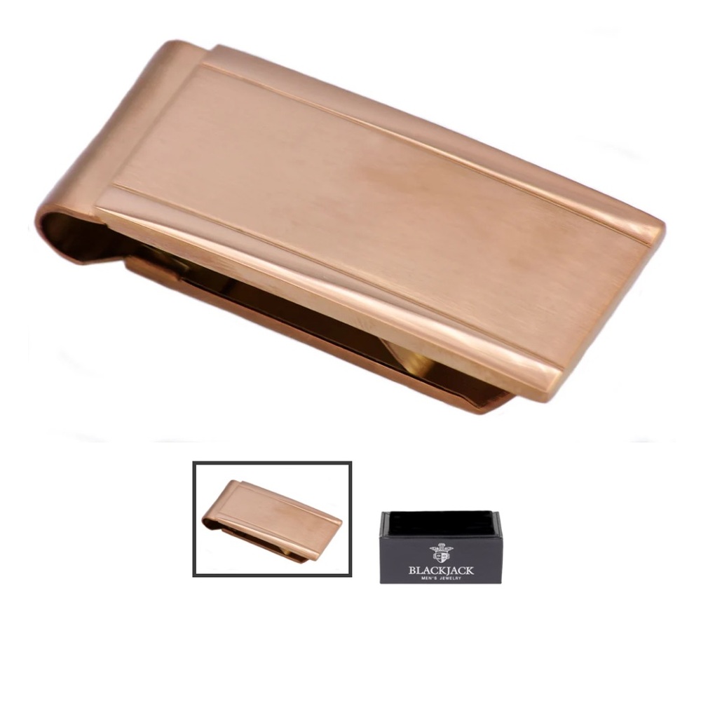 Mens Chocolate Stainless Steel Money Clip